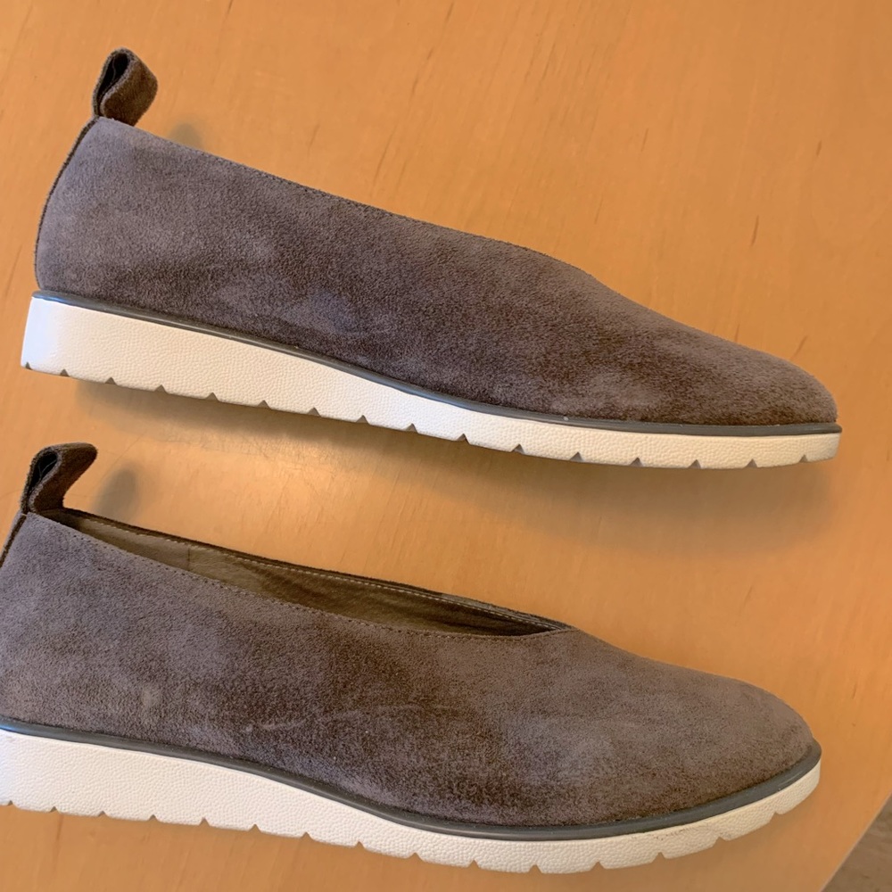 Eileen Fisher Humor Wedge Suede Slip On Shoes. Worn a few times. - Picture 2 of 5